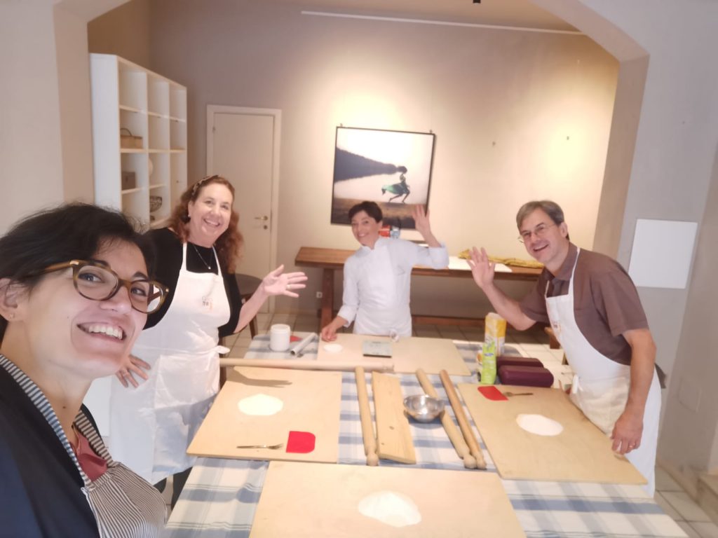 Cooking class in Marche. Judy and Carl