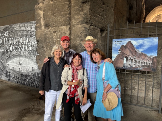 Terry and friends . Colosseo with the guide Alessia